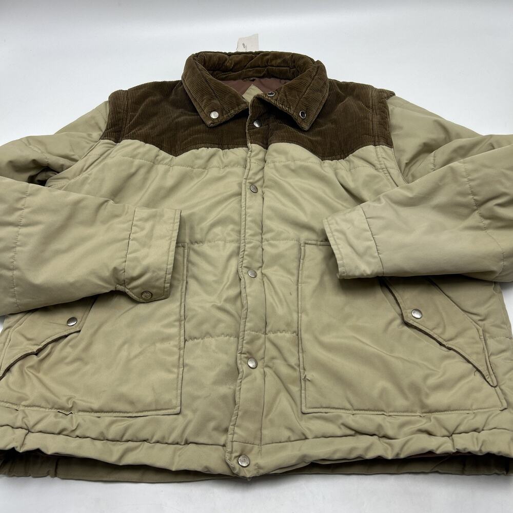 Vintage 1970s Christopher Hart Men’s Khaki Jacket Size 2XLT BUT FIT LIKE XL